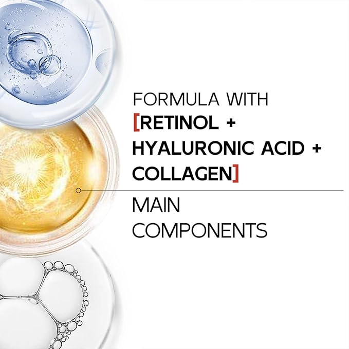 Advanced Retinol Eye Cream With Hyaluronic Acid,Coconut Oil and Collagen,Under Eye Cream for Dark Circles, Reduces Puffiness & Under Eye Bags