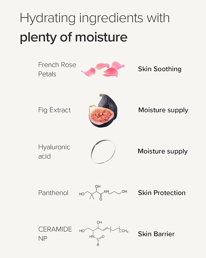 Mary&May Vegan Rose Hyaluronic Hydra Wash Off Mask - Rose Petal and Damask Rose Water Cream Mask for Moisturizing, Exfoliation, and Blackhead Removal - Korean Skincare, 10.1oz.