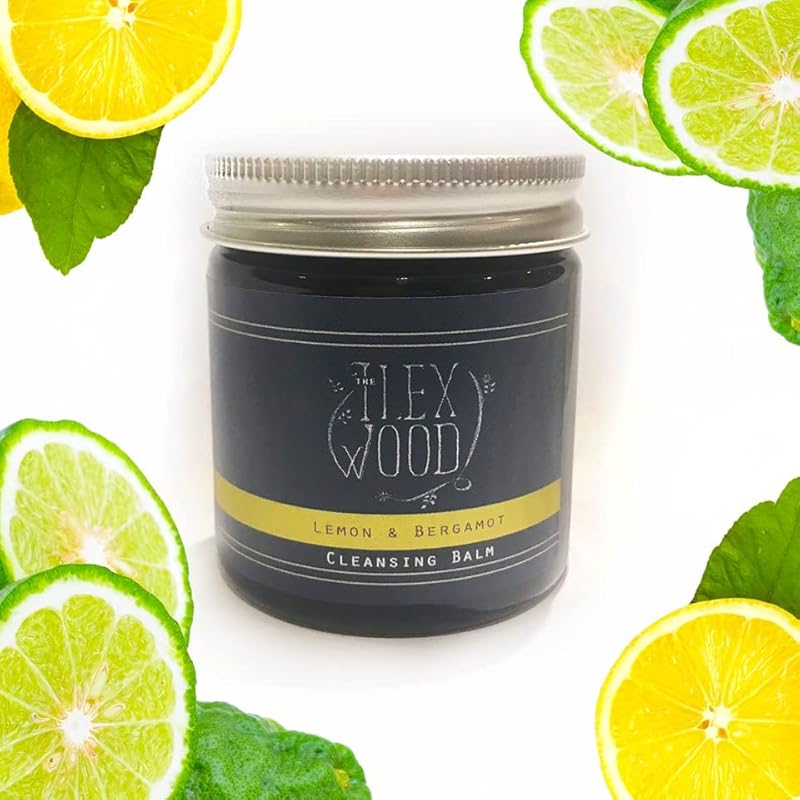 Lemon and Bergamot Cleansing Balm - Face Care Cleansing, Moisturising and Make up Remover. 100% Natural, Vegan, Cruelty Free, Plastic Free - 60ml (2.03 fl oz)
