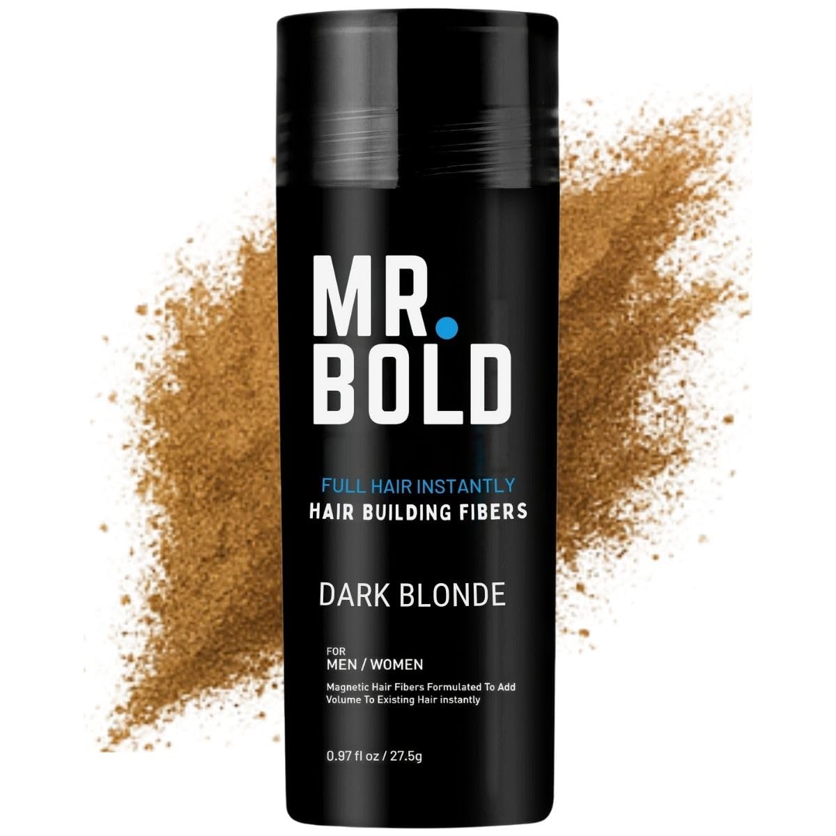 Hair Building Fibers 27.5g (Dark Blonde) Hair Fibers for Thinning Hair for Men & Women – Conceals Fine Hair, Bald Spots, Hair Loss – Instantly Fuller Thicker Hair Look – Hair Concealer Powder