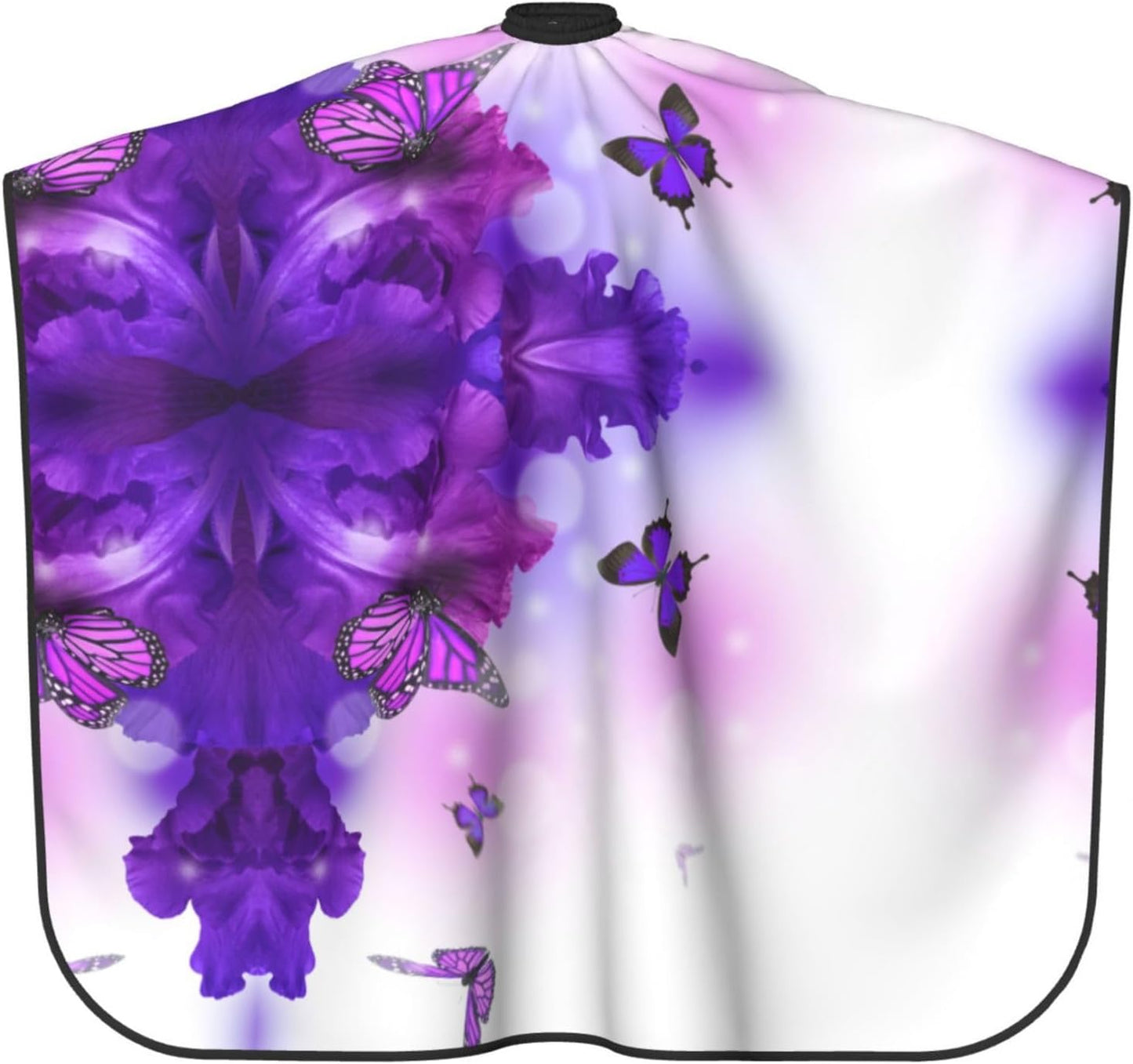 Professional Salon Cape Butterfly Purple Flowers Dyeing Salon Apron Lightweight Hair Styling Cape Haircut Gown Haircut Tools, 55x66 Inch