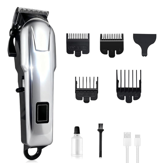Hair Clippers for Men Cordless Clippers for Hair Cutting Rechargeable Beard Hair Trimmer LED Display Stocking Stuffers for Men