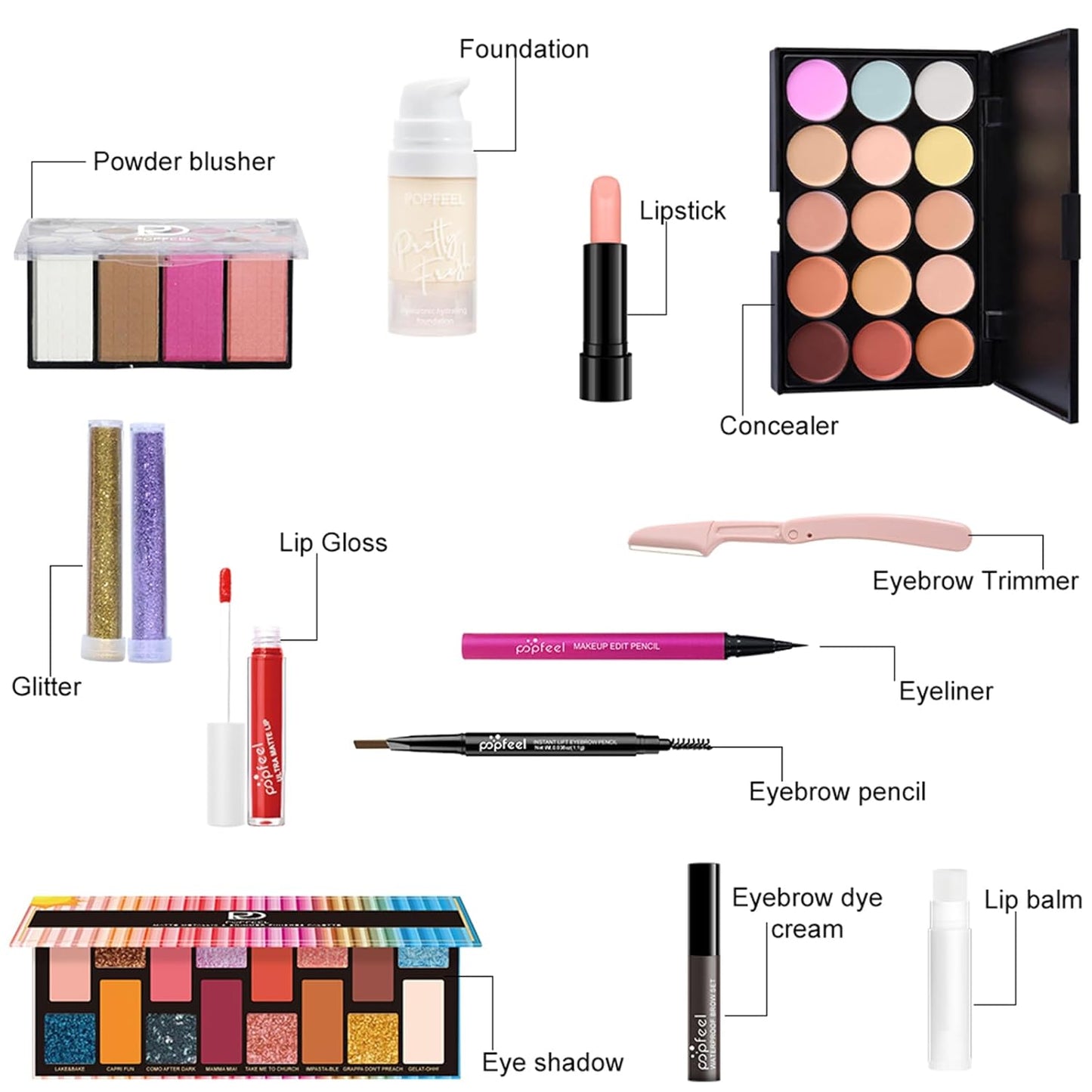 Makeup Set Box, Advent Surprise Assortment Gift with Professional Makeup Products, Cosmetics Set Party Favors for Women Teenager Girls, Vegan & Cruelty-Free