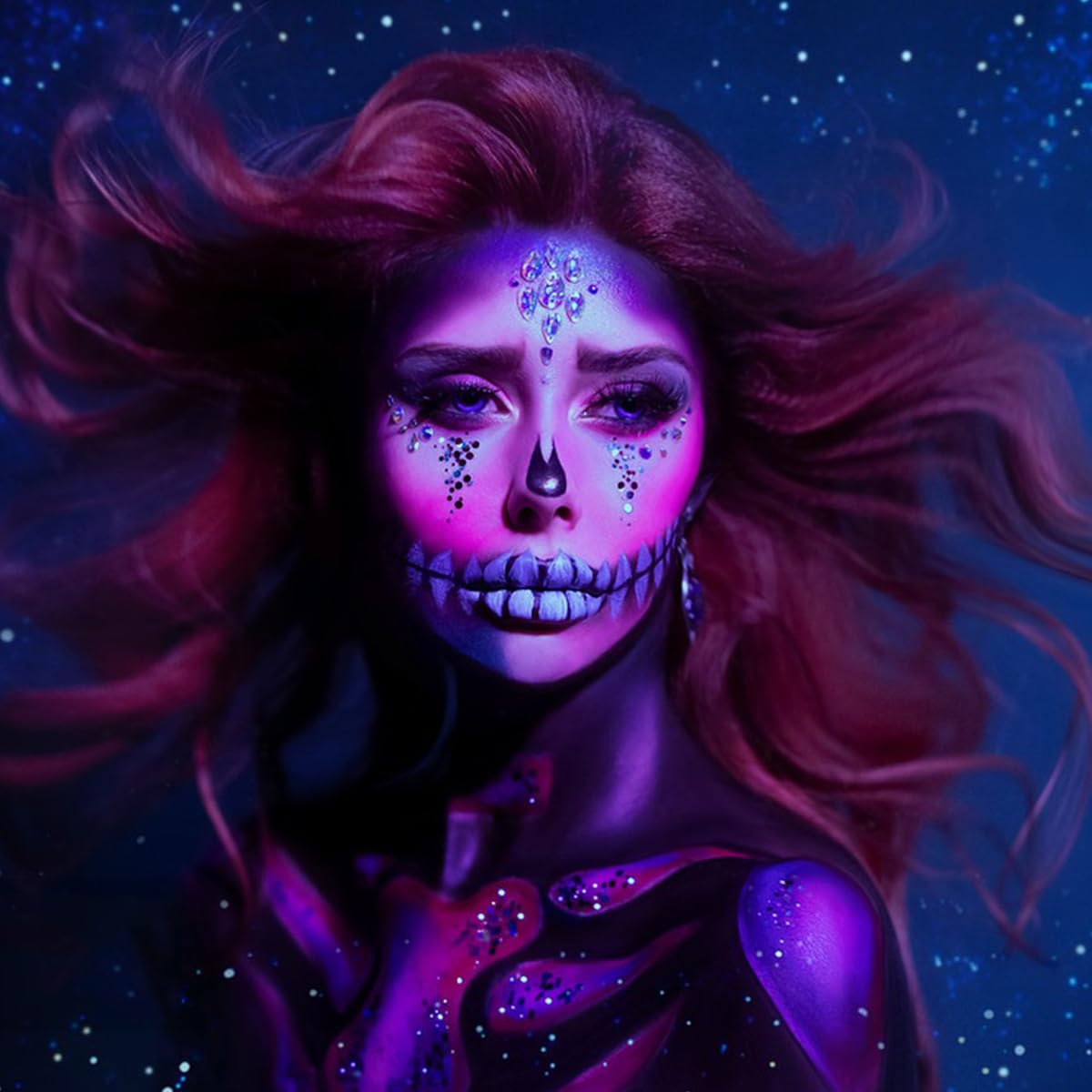 Purple Face Paint Stick,Purple Eye Black Stick Baseball Football Football (0.75Oz) Non-Toxic Oil Based Face Makeup Body Paint High Pigmented for Halloween Special Effect Sfx