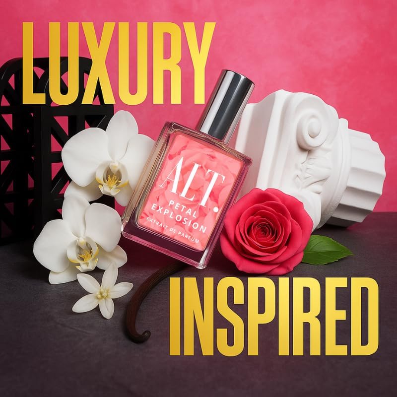 ALT. FRAGRANCES Petal Explosion 100ml Extrait de Parfum Long Lasting Women’s Fragrance, Floral Signature Scent, Inspired by Flowerbomb Perfume