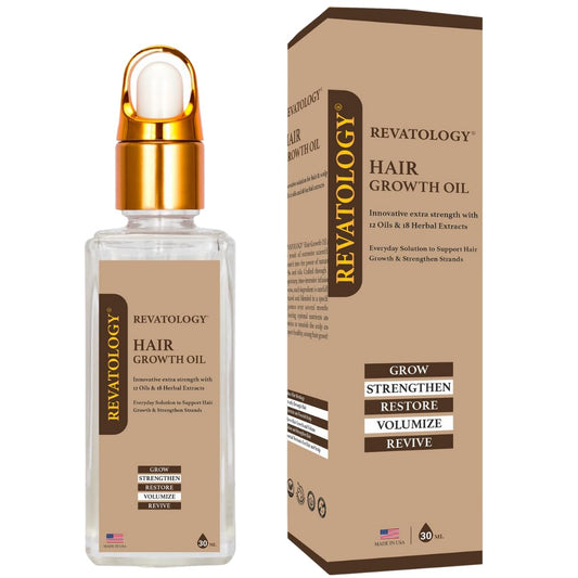 REVATOLOGY Hair Growth Oil for Adults (Made in USA) pre-rinse Formula with 30 Oils and Herbal extracts Reduces Hair Fall, Boosts Regrowth & Strengthens Roots | Cruelty & Chemical Free
