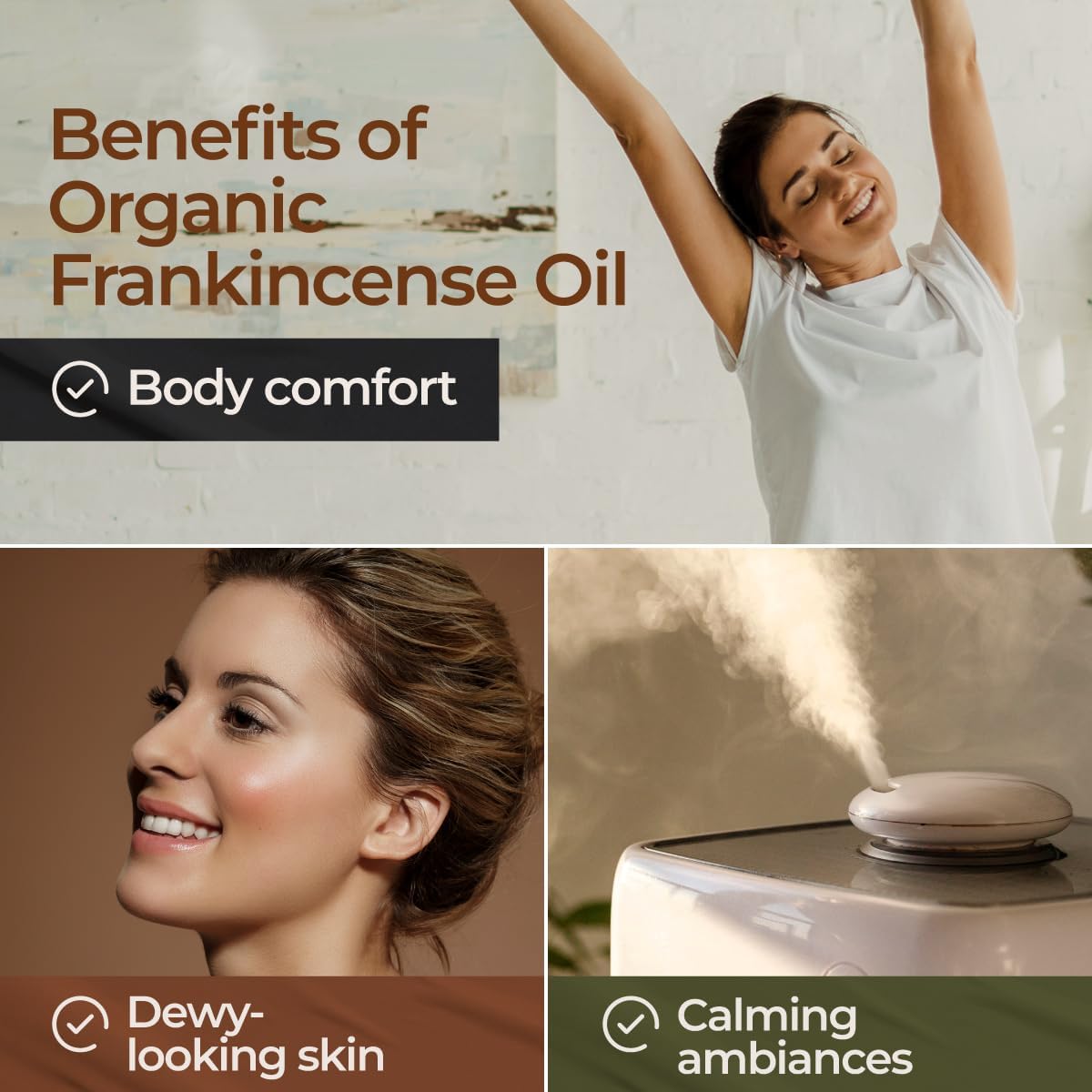 Gya Labs Organic Frankincense Essential Oil - 0.34 Fl Oz - for Skin, Hair, Diffuser, Aromatherapy, DIY Candle Making Scents