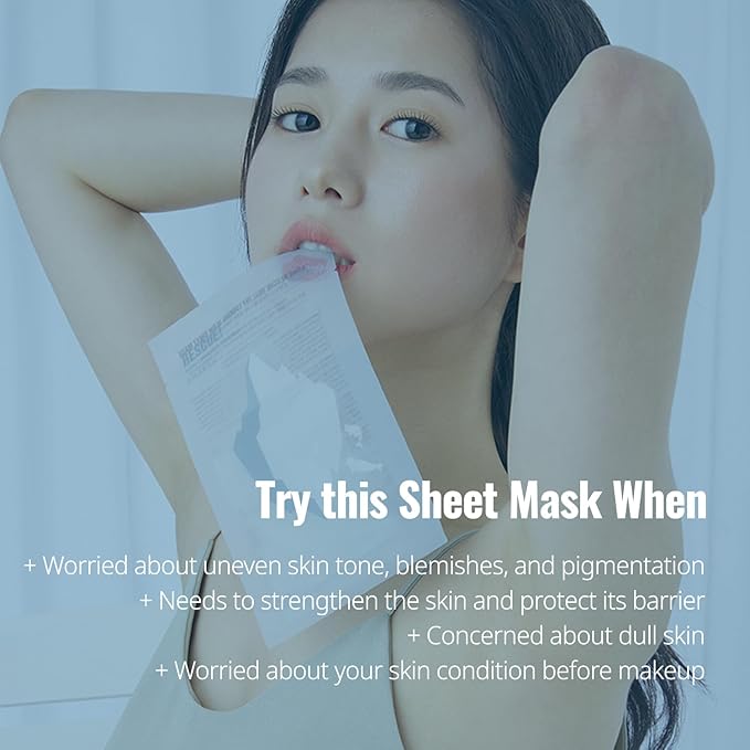 ASNO Rescue Healthy Looking Glow Sheet Mask 5ea, Bridal Glass Skin Facial Mask for Sensitive Skin, Nourishing, Glowing, Hydrating, Milk Thistle + Naicinamide + Paeonia Suffruticosa, Korean Skin Care