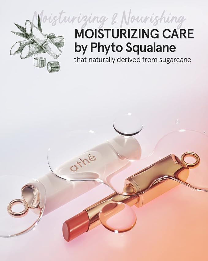 ATHÉ Authentic Lip Balm 03 AWESOME (Tinted), Lightweight Wear & Plumping Lips without Stickiness, Moisturizing & Nourishing Plant-Based Vegan Chapstick for Dry, Petrolatum Free, Cruelty-Free