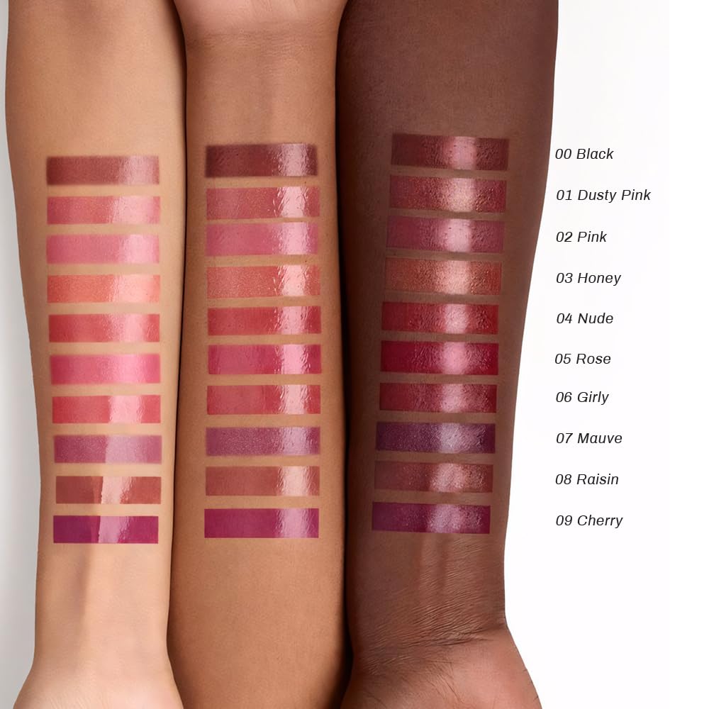 evpct Brown Honey Lipstick Tinted Lip Balm, Sheer Hydrating Shine Tinted Lipstick for Women, Moisturizing Lip Color, Nourishing Tinted Lip Balm Plumper Gloss Stain, Glossy Shiny Finish