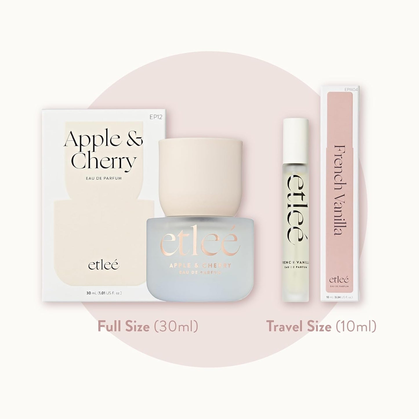 Apple & Cherry Eau de Parfum 1.01oz, Long Lasting Perfume Inspired by Kay Juicy Apple+TF Lost Cherry, Floral Woody Musk Notes With Almond, Lychee, Amber & Berry, Luxury Fragrance for Women & Men