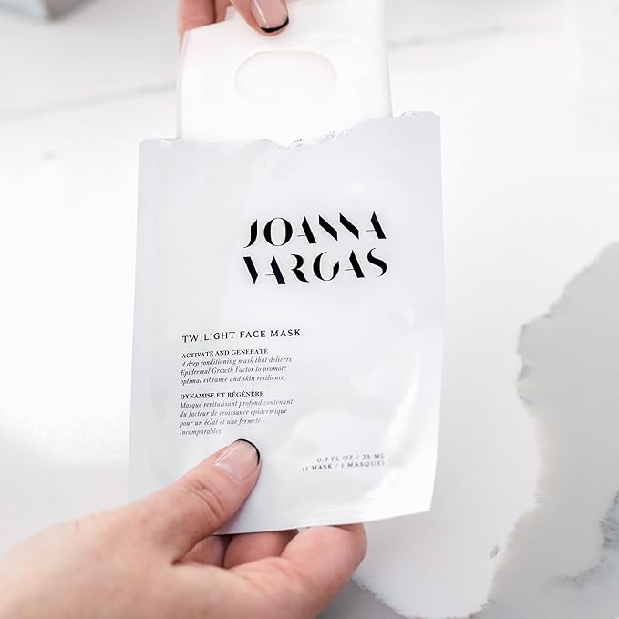 Joanna Vargas Twilight Face Mask - Hydrating Face Masks with Epidermal Growth Factor & Niacinamide - Soothing Facial Masks for Women - Repairing Sheet Mask for Enhanced Skin Barrier - 5 Sheets