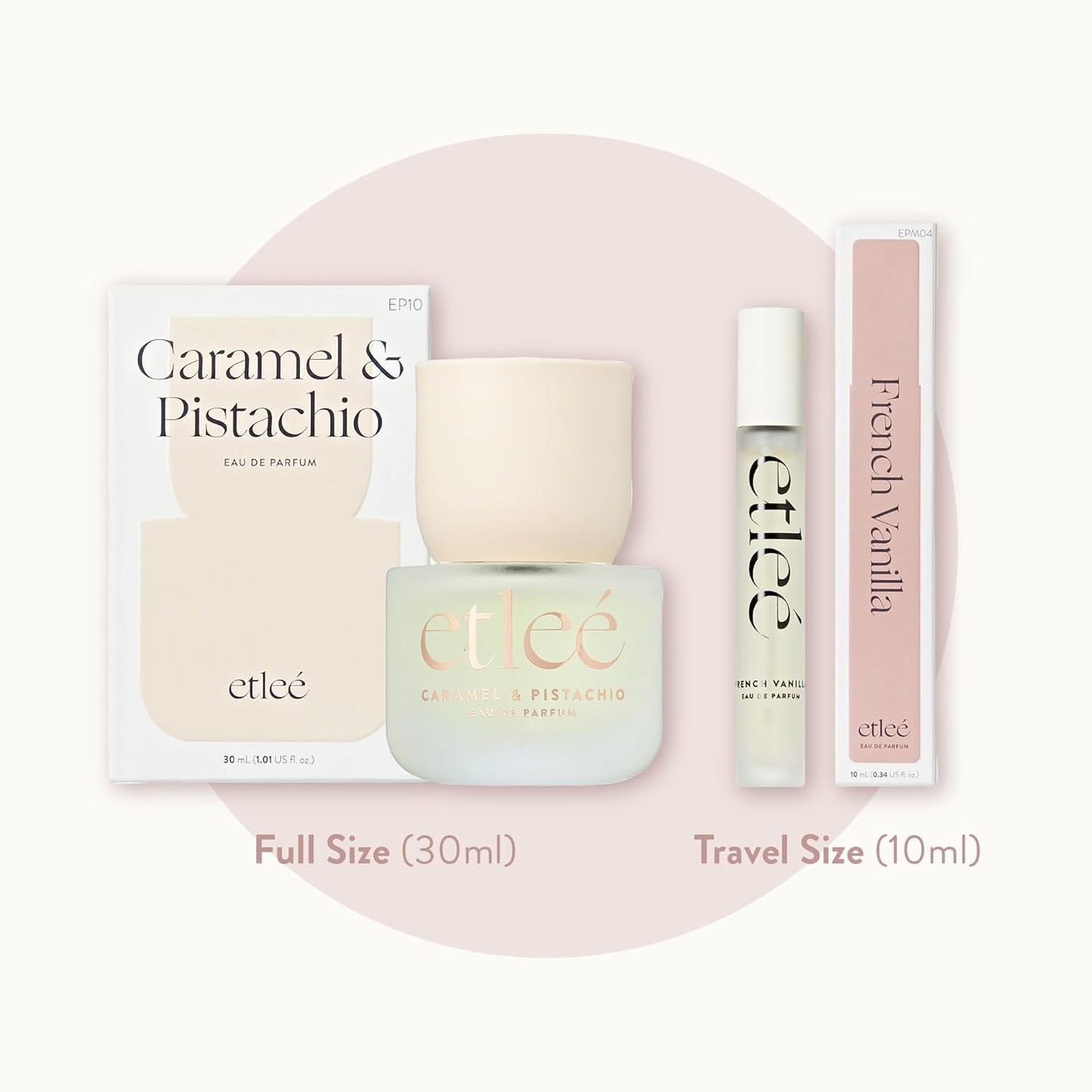 Caramel & Pistachio Eau de Parfum 1.01oz, Long Lasting Perfume Inspired by SDJ 62+Kay Pistachio, Aromatic Oriental Notes With Vanilla, Almond, Milk & Jasmine, Luxury Fragrance for Women & Men