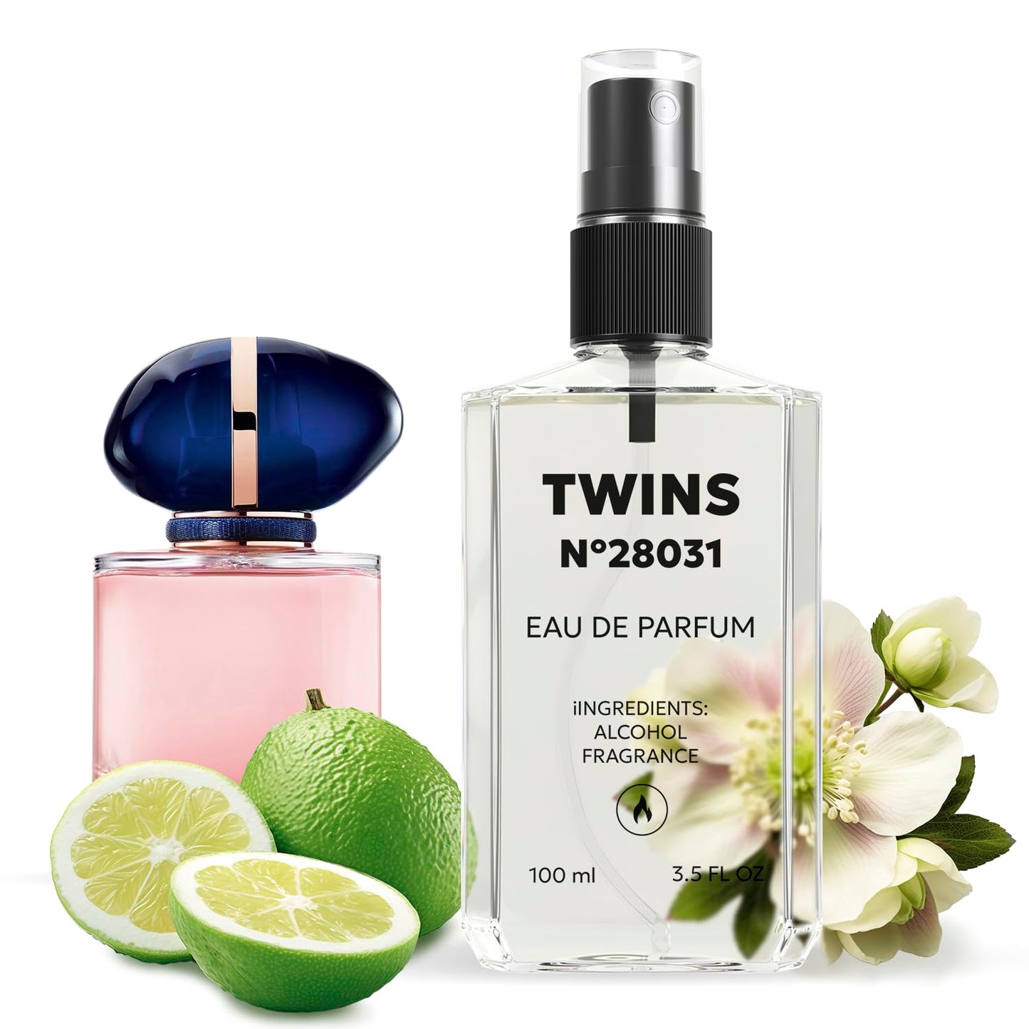 TWINS Impression of My Way | Perfume for Women Eau de Parfum | No.28031 | 3.4 Fl Oz / 100 ml