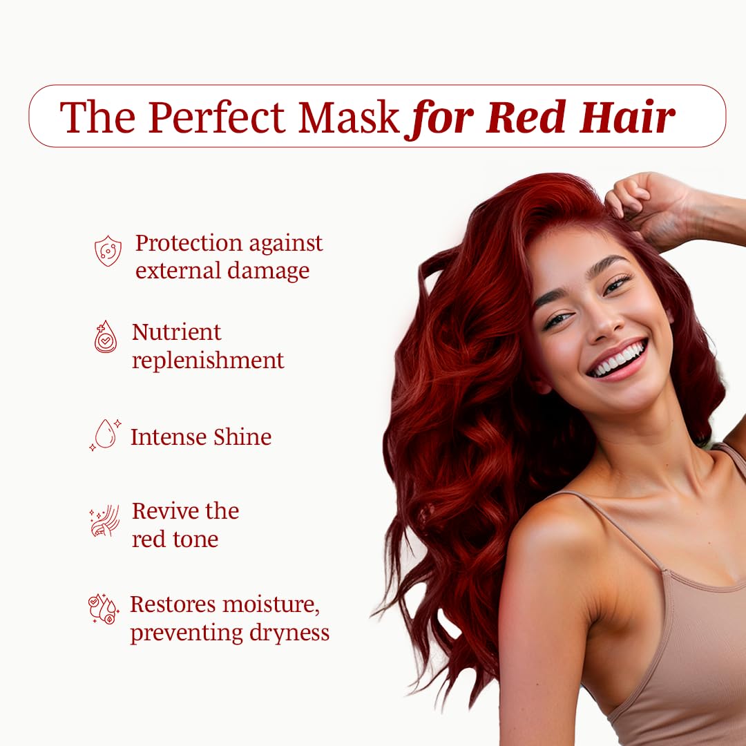 Expert Hair Red Hair Mask (17.63 Fl Oz) - Color Depositing Mask, Nourish and Fix the Color - Toner, Conditioner for Vibrant Hair