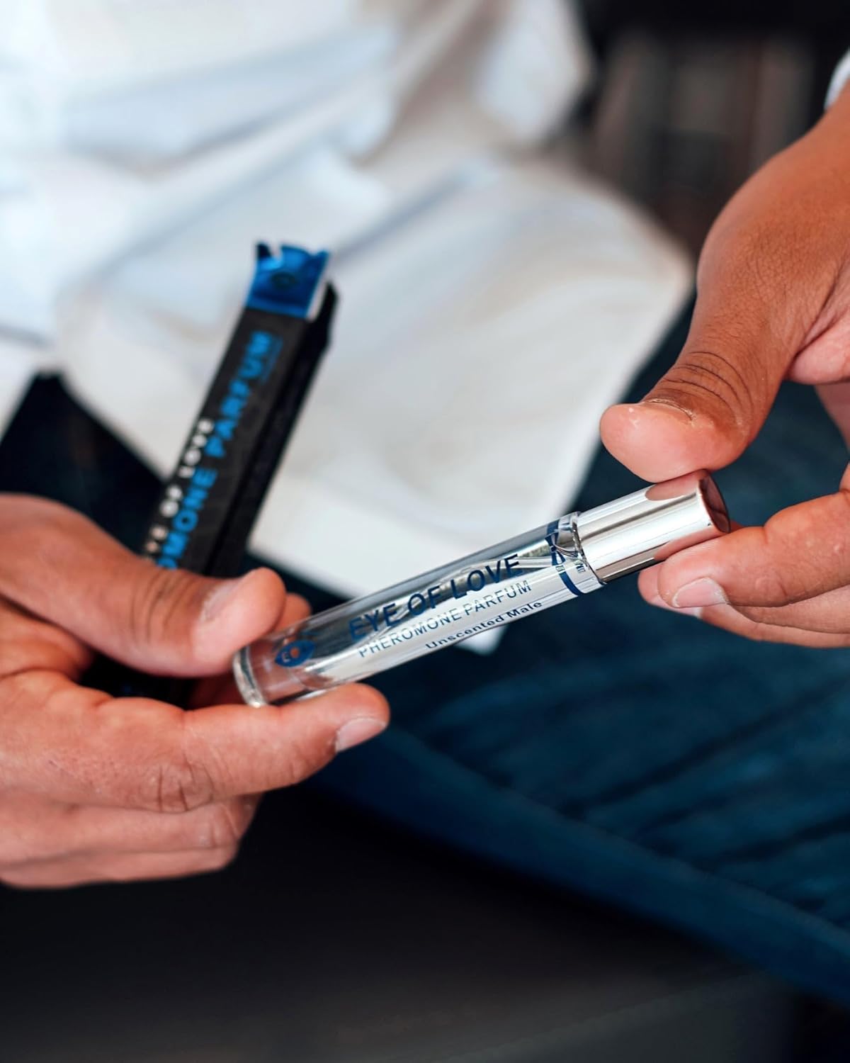 Eye of Love Unscented Pheromone Cologne for Men - Fragrance-Free Parfum Enhancer - Plant-Based Pheromones to Layer with Your Favorite Scent or Wear Alone - 10ml/0.34fl oz - Subtle Natural Fragrances