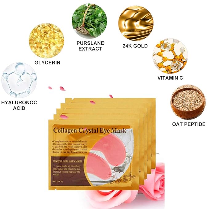 Under Eye Patches, 30PCS Pink Eye Mask, Eye Gel Pads With Collagen Treatment for Reducing Dark Circles, Lighten Wrinkles Anti-Aging Moisturizing, Fine Lines Eye Bags Puffiness Women Men