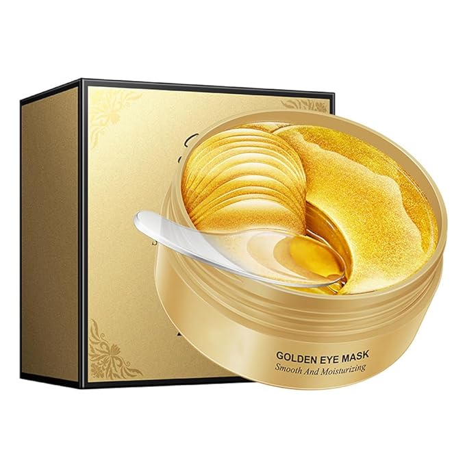 60 Pairs Lip Masks with Eye Mask, 24K Collagen Under Eye Patches for Dark Circles and Puffy Eyes, Reduce Lip Wrinkles, Anti Chapped & Remove Lip Dead Skin, Nourishes the Lip & Eye Skin