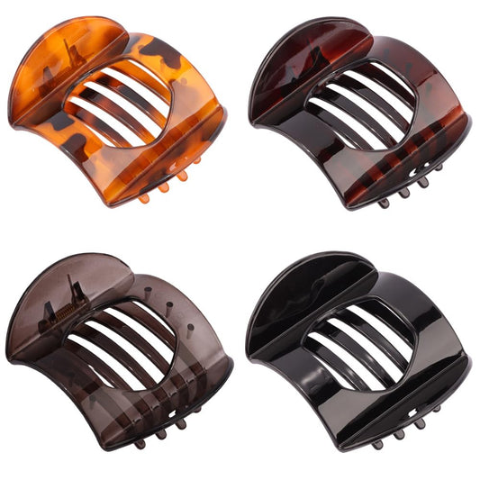 4PCS Large flat Hair Clips for Women Girls Strong Hold French Duckbill Claw Clips for Thick Thin Hair lay Down Hair Styling Clips Accessories