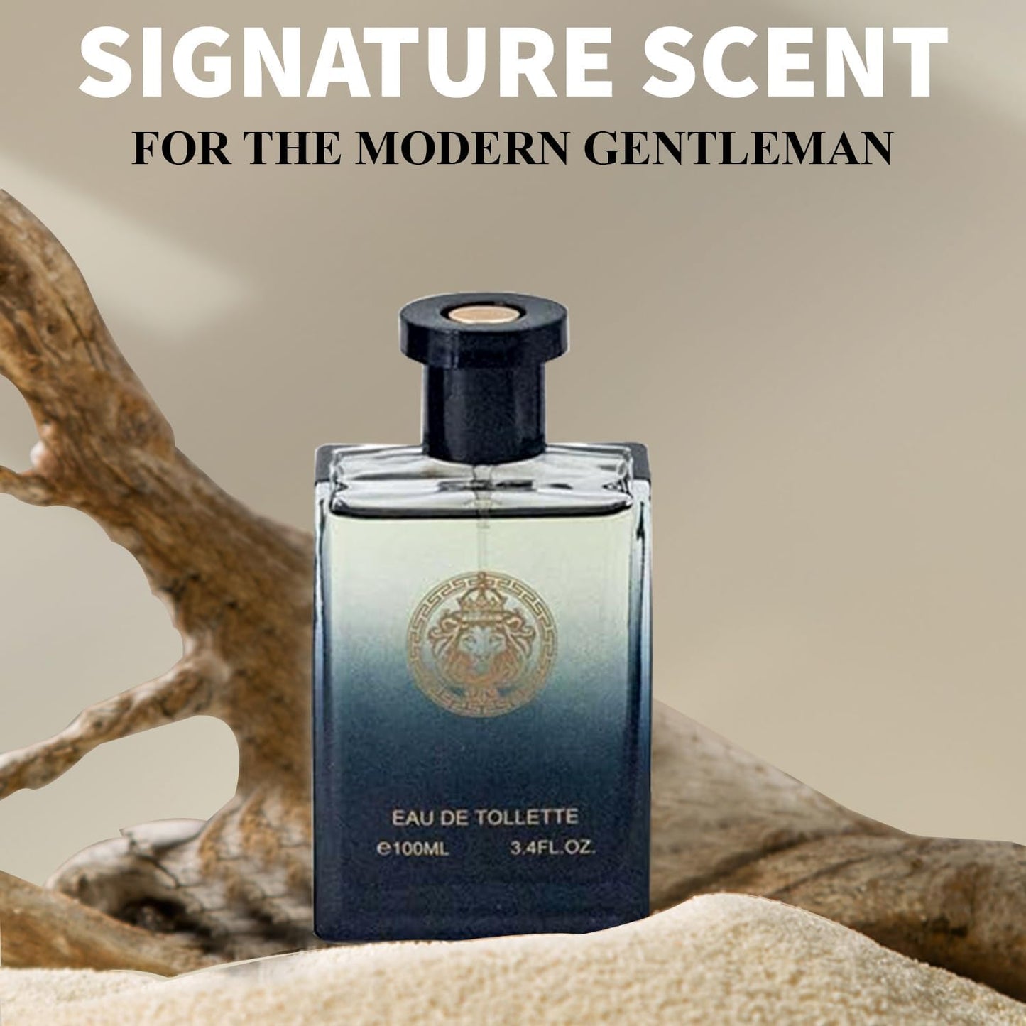 Lion Versatile Cologne for Men 3.4oz/100ml Each Scent Fresh Aromatic Floral Masculine Oriental Woody Notes Individually Boxed Fragrance for Men Pack of 5