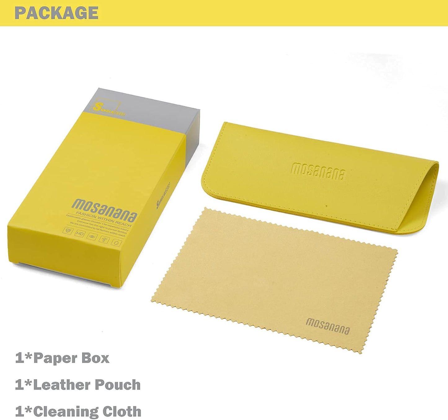 mosanana Square Cat Eye Sunglasses for Women Trendy Retro Cool MS51801