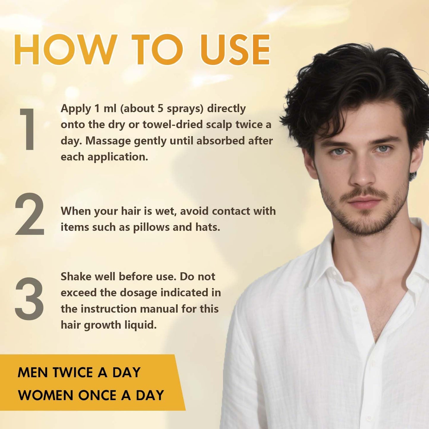 Minoxidil for Men and Women, Hair Growth Biotin Serum with Batana and Rosemary for Hair Beard Regrowth Treatments Extra Strength Hair Loss Solution, Clinically Proven to Regrow Thicker