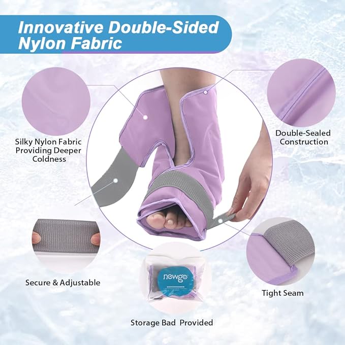 NEWGO Bundle of Cold Eye Mask and Foot Ice Pack Wrap