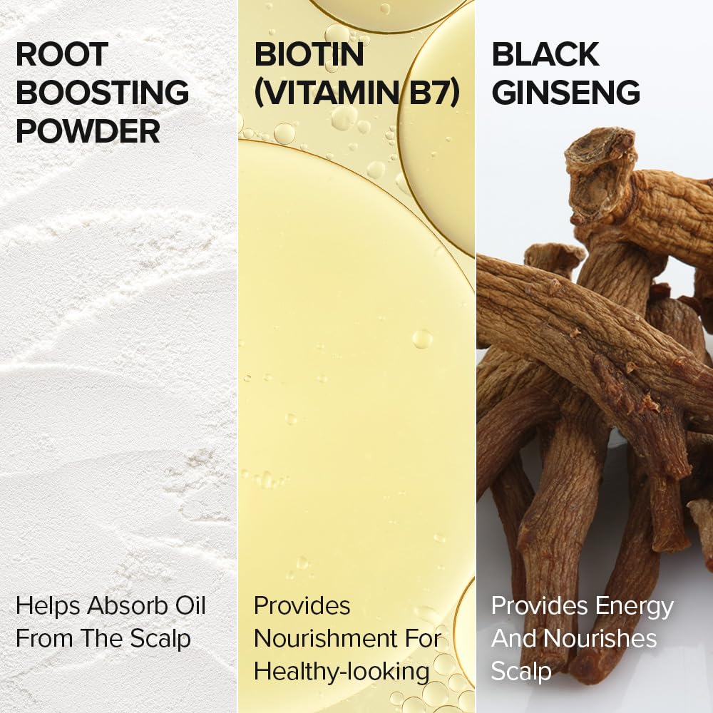 I DEW CARE Biotin Clarifying Dry Shampoo - Tap Secret Original Trio Set | Strengthening & Volumizing, Powder Type, Refillable, Non-aerosol, Brunette, Korean Ginseng, Stocking Stuffers, 0.26 Oz * 2ea