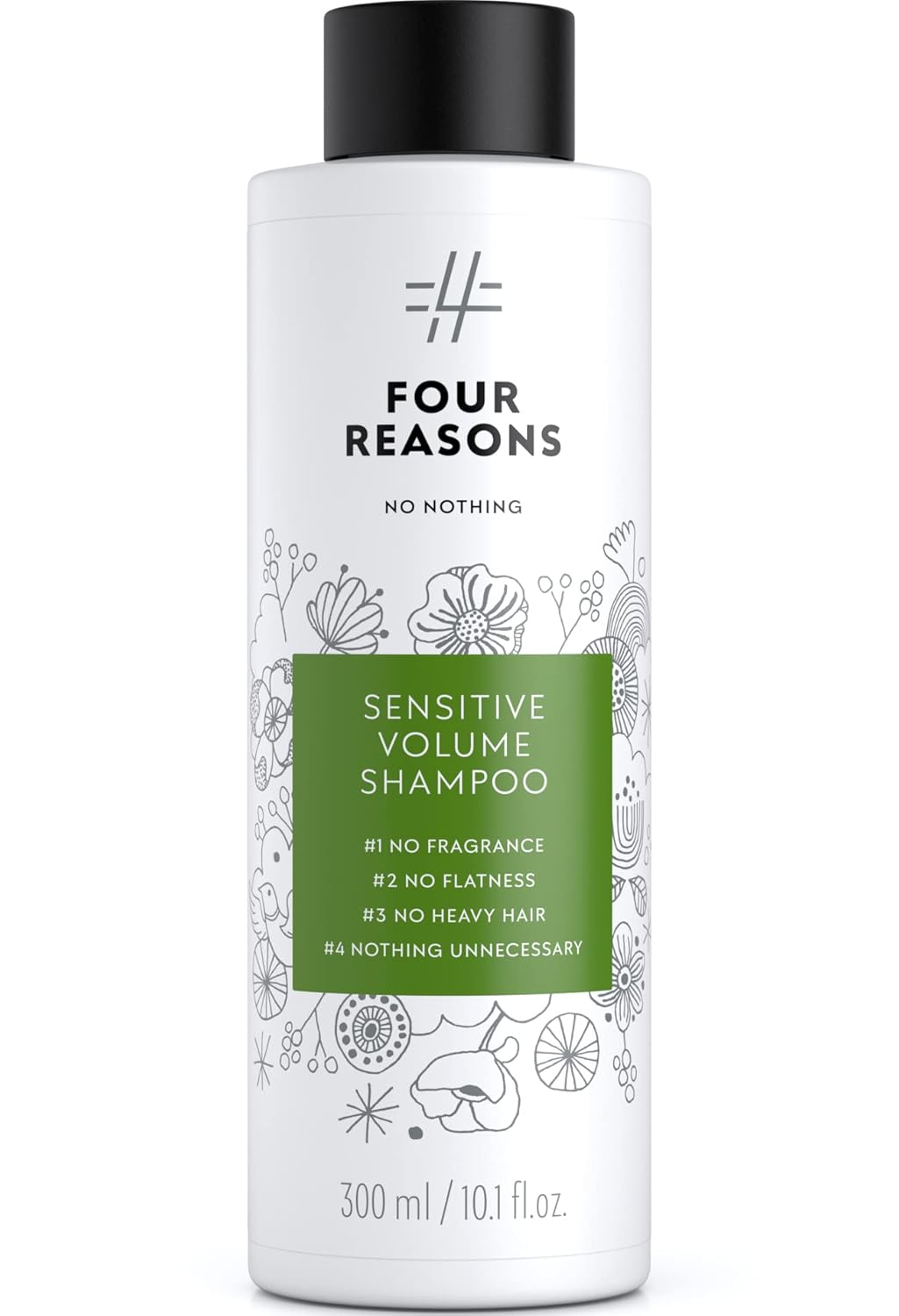 No nothing Sensitive Volumizing Shampoo - Fragrance Free - Hypoallergenic, Vegan, Paraben Free - Unscented Volume Shampoo for Sensitive Scalp and Skin – 10.15 oz