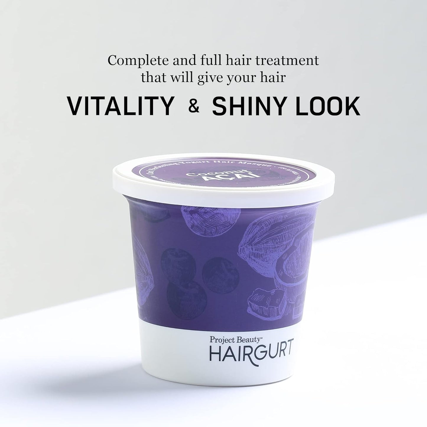 Coconut Acai Curl Perfecting Yogurt Hair Mask for Curly and Wavy Hair – Deep Conditioning Treatment with Natural Yogurt - Coconut and Acai – Defines, Hydrates and Tames Frizz -Sulfate-Free - 6 oz