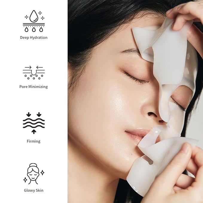 Deep Collagen Lifting Mask,Hydrating Overnight Collagen Face Mask,Facial Sheet Masks with Low Molecular Weight Collagen for Lasticity, Firming,And Moisturizing (4pcs)