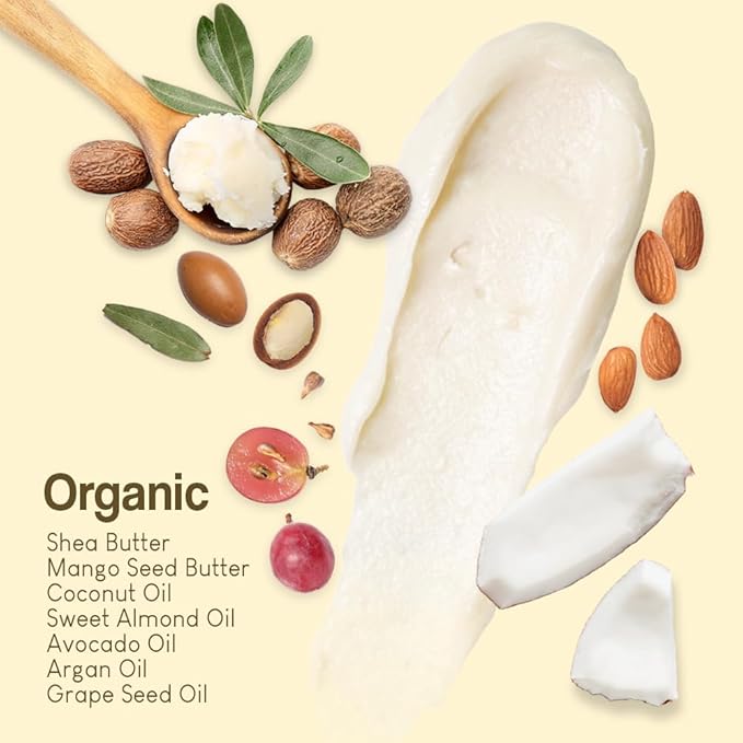 AKWAABA New Whipped Shea Body Butter (Honey Peach) - Moisturizes, Glows & Softens Skin | Natural Raw Shea Butter | For Dry Skin | 12 oz / 340 g