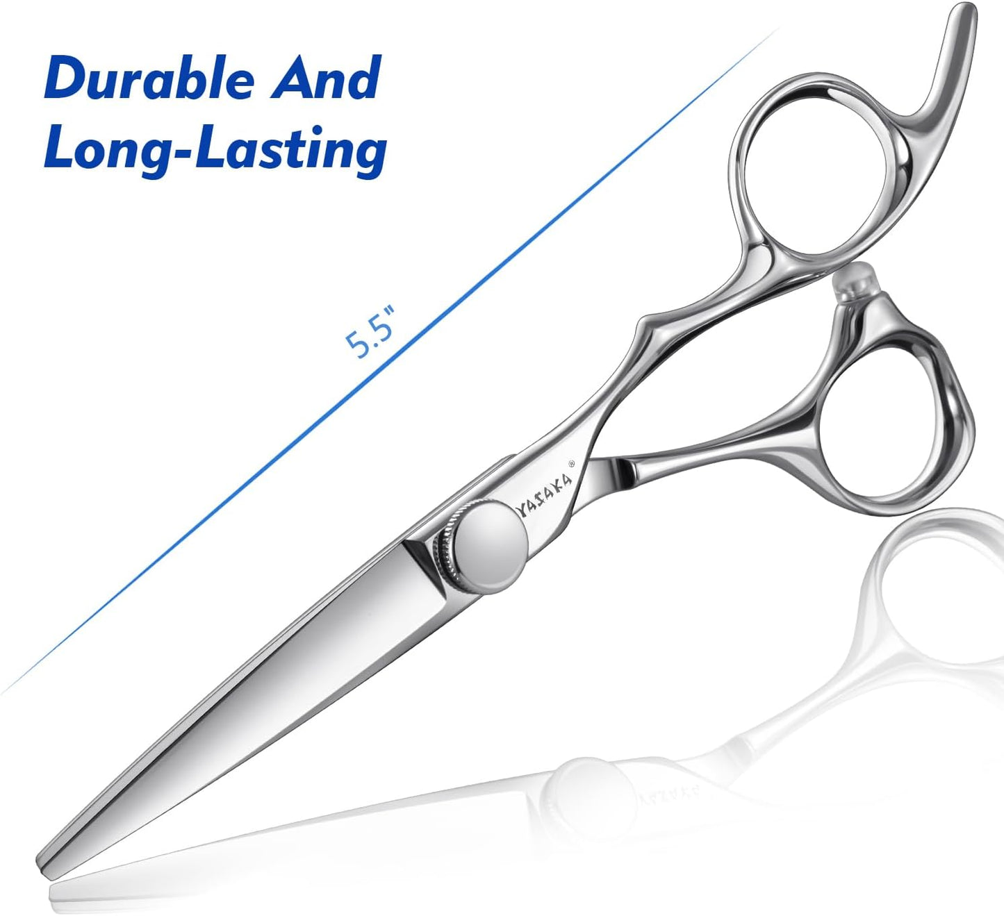 Professional Hair Cutting Shears 5.5 Inch, Barber Hairdressing & Hairstyling Hair Scissors with Razor-Sharp Blades & Cobalt Alloy Steel for Wig Bangs Layers, Women Men Haircutting Tool