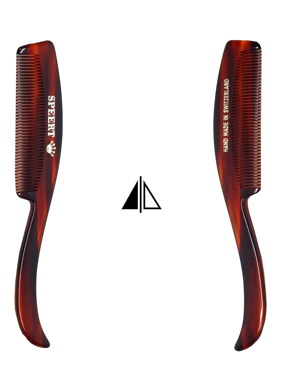 Handmade Wide Tooth Mustache Beard Comb - Swiss Craftsmanship, Tortoise Havana Acetate, Thick Coarse Hair, Pocket Sized, Facial Hair Grooming, Beard Straightener, Growth Care, Styling, Wet Comb