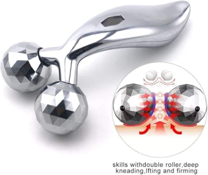 3D Daimond Cut Manual 360 Rotate Facial Massager Tool| Gua Sha Facial Skin Lifting,Reduces Eye Puffiness Anti Aging & Wrinkle Reducer| Helps in Skin Tightening, Blood Circulation