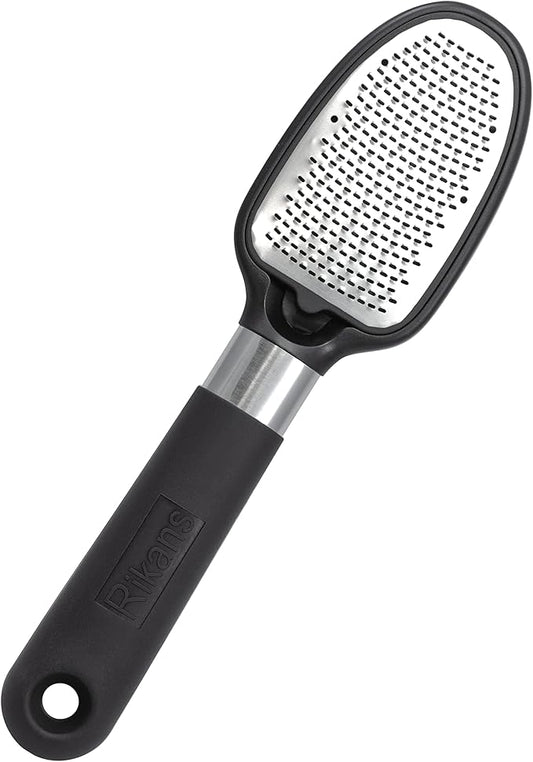 Rikans Foot File Foot Rasp Callus Remover Dead Skin Remover Double Sided Foot Scrubber Foot Care Pedicure Tool to Remove Hard Skin Can Be Used Wet or Dry Skin High Grade Stainless Steel File