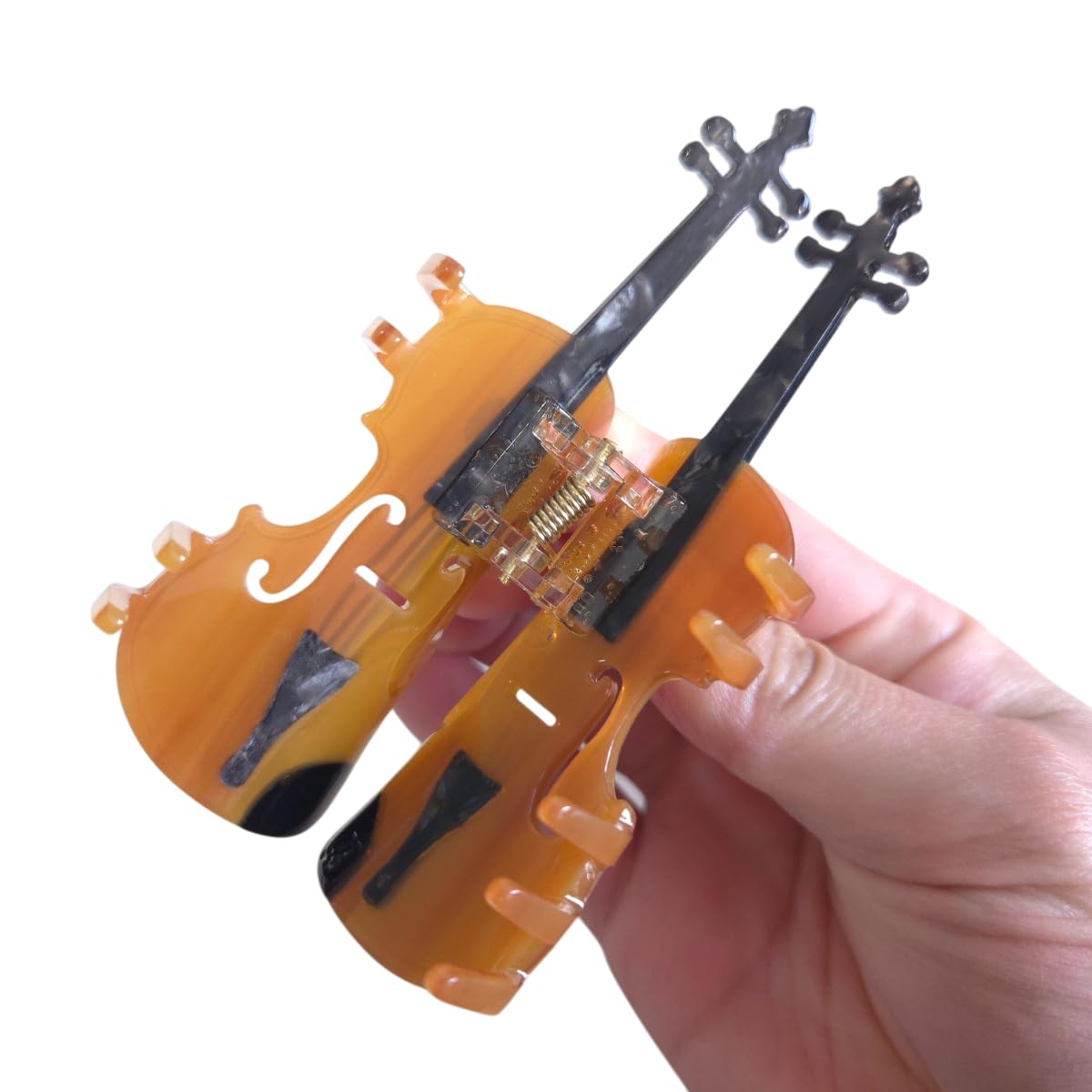 Novelty Violin Instrument Hair Clip,Acetate Claw Clips,Funny Hair Clips for Women