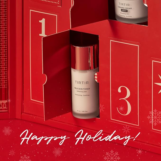 TIRTIR Advent Calendar 2024 | 16 Days of Holiday Gift Set for Women, Skincare and Makeup Set, Stocking Stuffers, Skincare & Cosmetic Christmas Gift for Her, 2024 Limited Edition