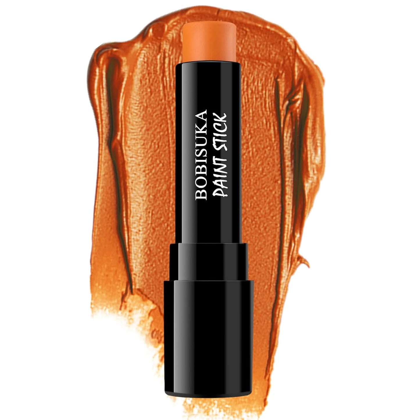 BOBISUKA Orange Face Paint Stick – Creamy Blendable Sweatproof Eye Black for Sports Halloween SFX Cosplay Costume Makeup, Great for Pumpkin, Tiger, Fire Makeup Looks