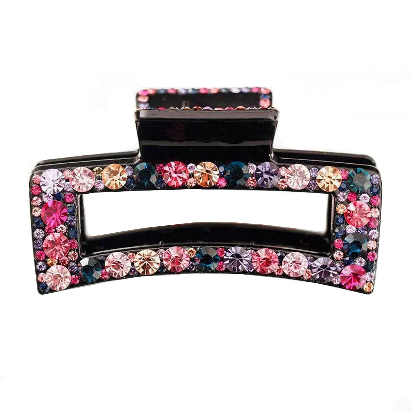 Rhinestone Crystal Hair Clips, 2 Pack Exquisite Hair Claw Clips Nonslip Hair Claws for Thick Long Hair, Fashion Hair Clamp Accessories for Women Ladies Strong Hold Hair Barrette for Hair Styling