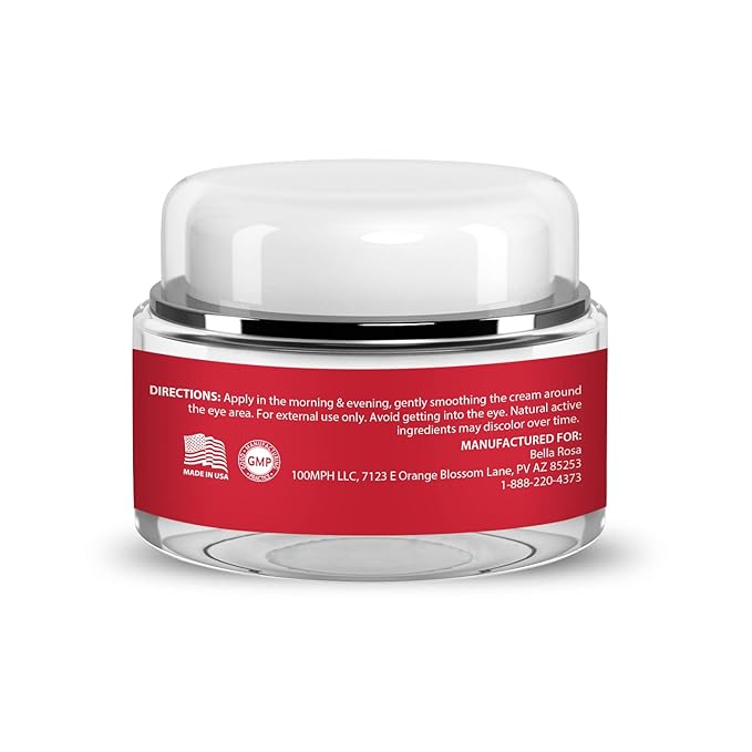 Bella Rosa Anti-Aging Under Eye Cream for Dark Circles, Puffiness, and Wrinkles - Hydrating Formula with Collagen and Retinol - Suitable for All Skin Types - Paraben-Free