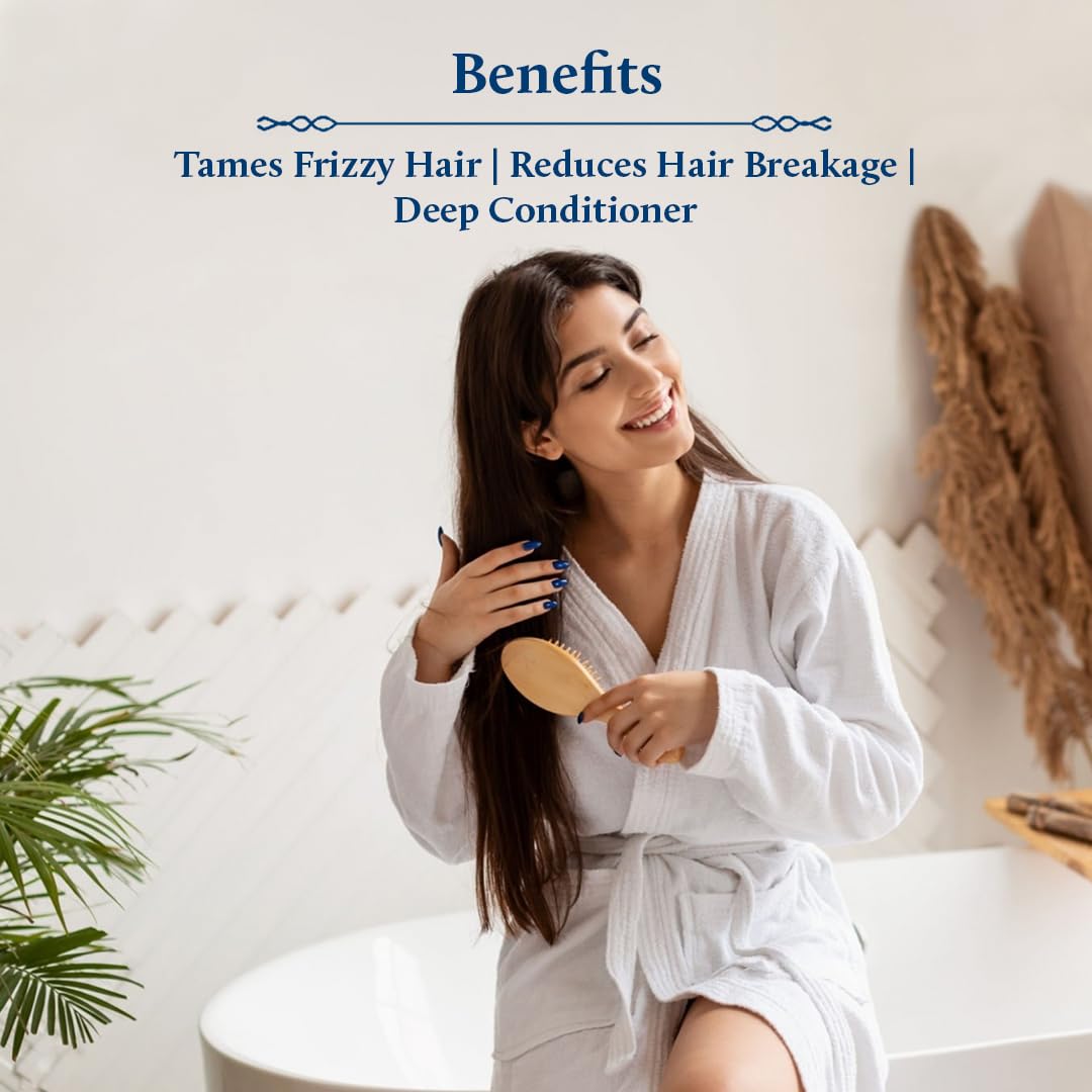 Blue Nectar Anti Frizz Hair Mask for Dry & Frizzy Hair | Enriched with Natural Herbs for Hair Growth (13 herbs, 7 Oz)