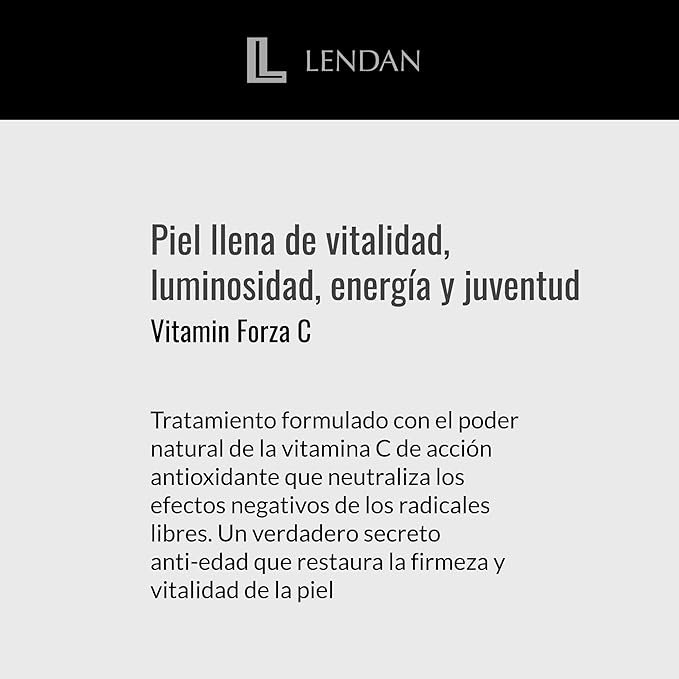 Lendan - Revitalizing Facial Mask Vitamin Forza C - 200 ml - Exfoliating and Hydrating Formula - Helps Improve Skin Texture - Helps Promote a Radiant Appearance - With AHA and Aloe Vera