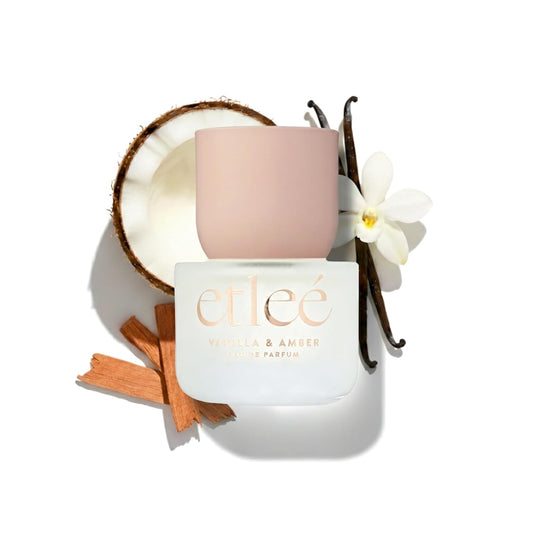 Vanilla & Amber Eau de Parfum 1.01oz, Long Lasting Perfume Inspired by Lat. Yara, Floral Gourmand Notes With Vanilla, Amber, Sandalwood, Coconut & Heliotrope, Luxury Fragrance for Women & Men