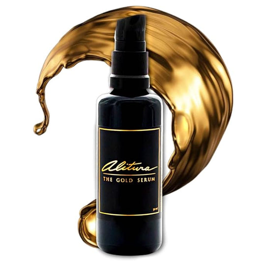 Alitura Gold Serum for Face – Face Serum for Women & Men to Reduce Fine Lines and Wrinkles – Serum for Radiant-Looking Skin – Vitamin A & Marine Collagen Facial Serum - 100 ml