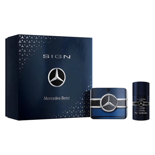 Mercedes Benz Sign Giftset - Mens Cologne Set - Deodorant and Perfume for Men - Cologne for Men - Mens Deodorant - Violet, Patchouli Fragrances - 2 Pc