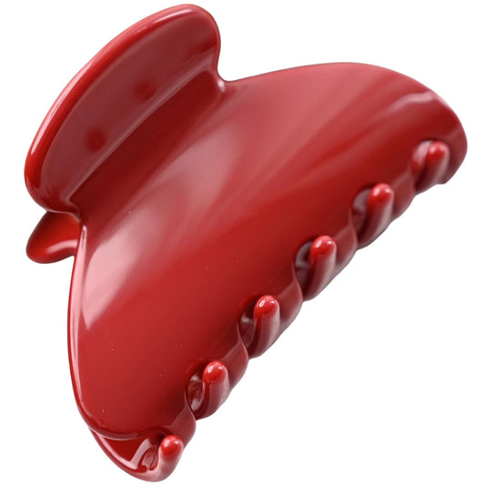 Handmade Celluloid Acetate French Design Barrettes Tortoise Shell Claws Hair Claw Luxury Fashion Accessories Hair Clip for Women (burgundyred)