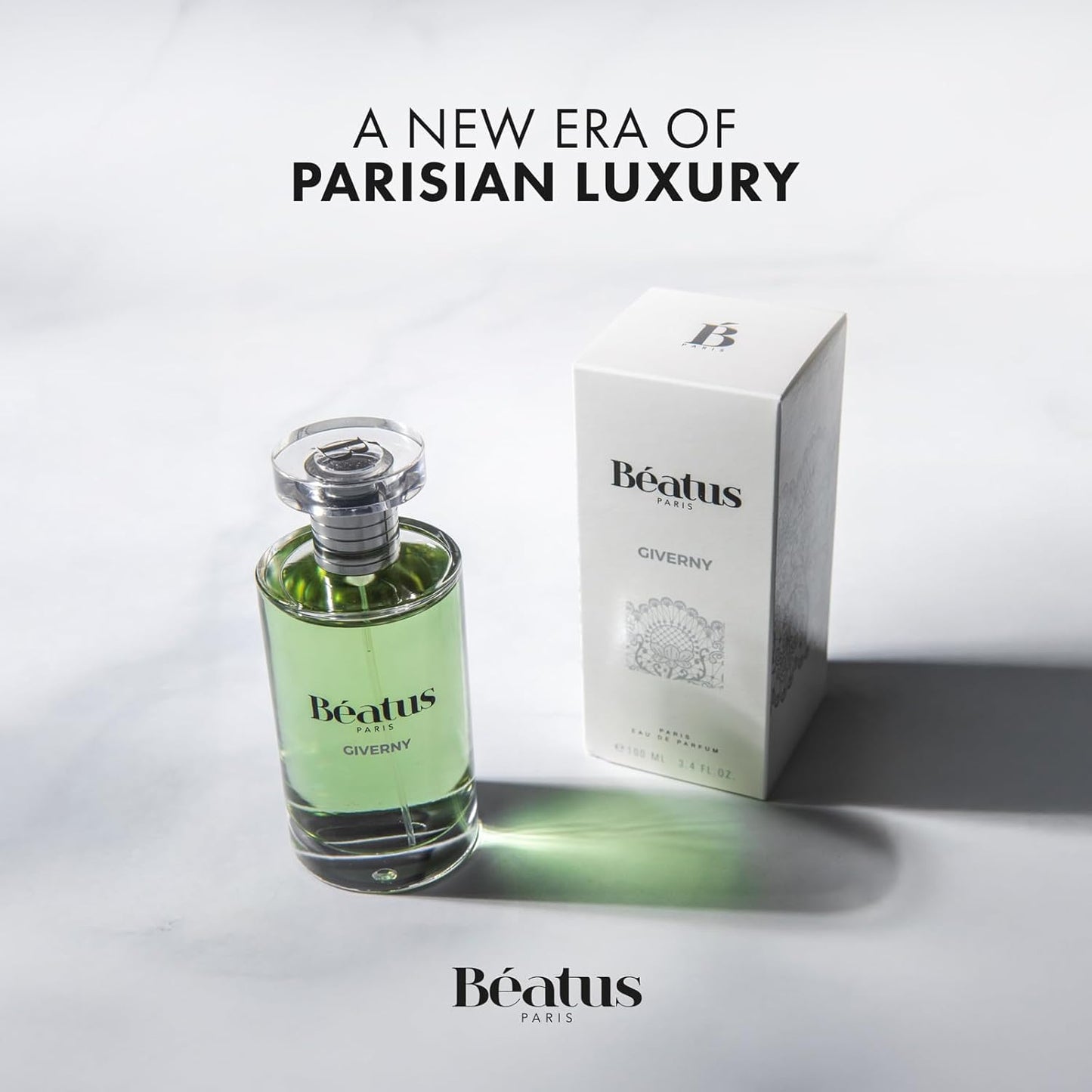 Beatus Paris Giverny - Luxury Perfume for Women - Eau de Parfum - Long-Lasting Fragrance with Notes of Fruity Rose, Sandalwood, Bergamot & Vanilla Scent - All Day Wear - Travel Size EDP Spray - 3.4 oz