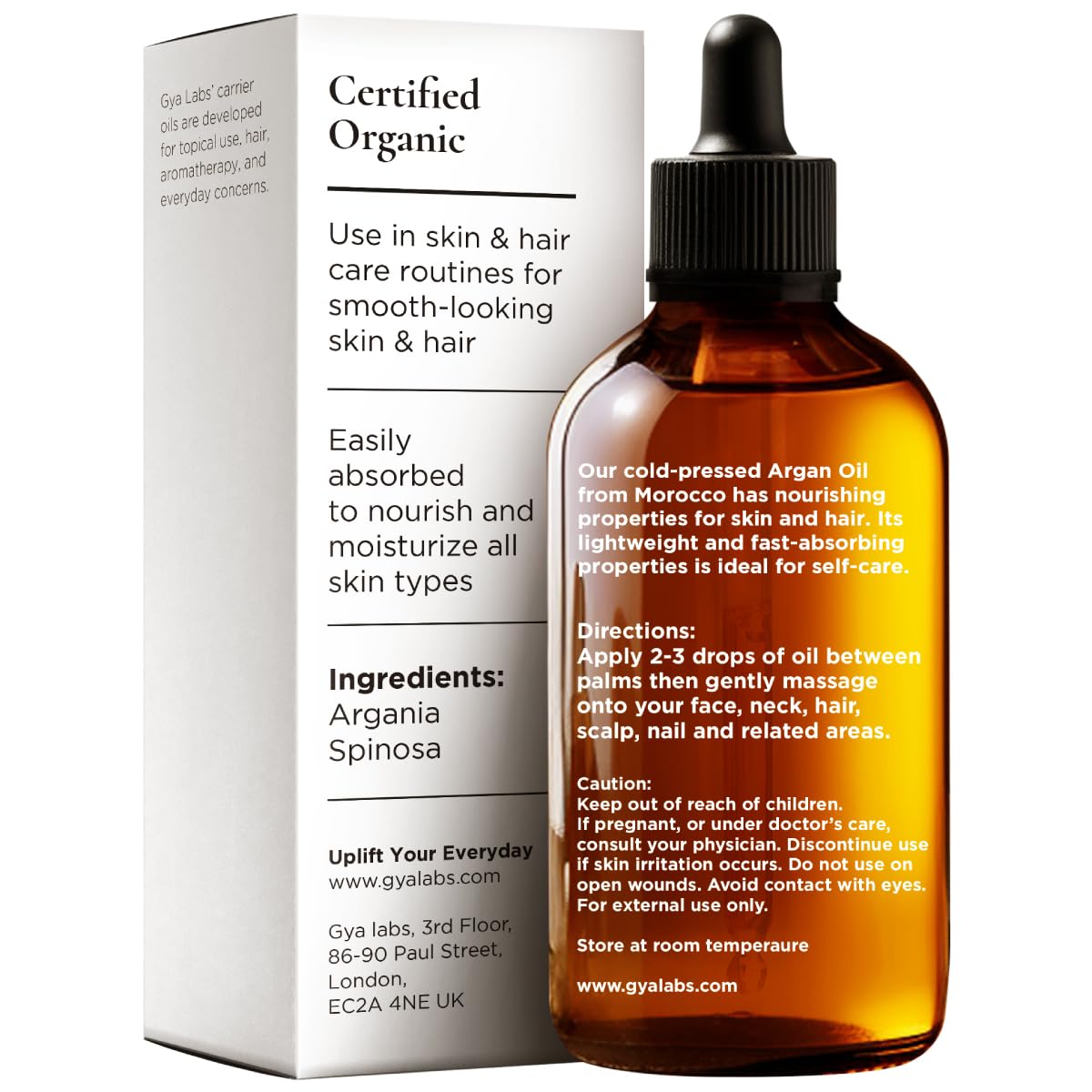 Gya Labs Argan Hair Oil - 3.4 Fl Oz - for Scalp Health, Strengthens & Protection from Damage