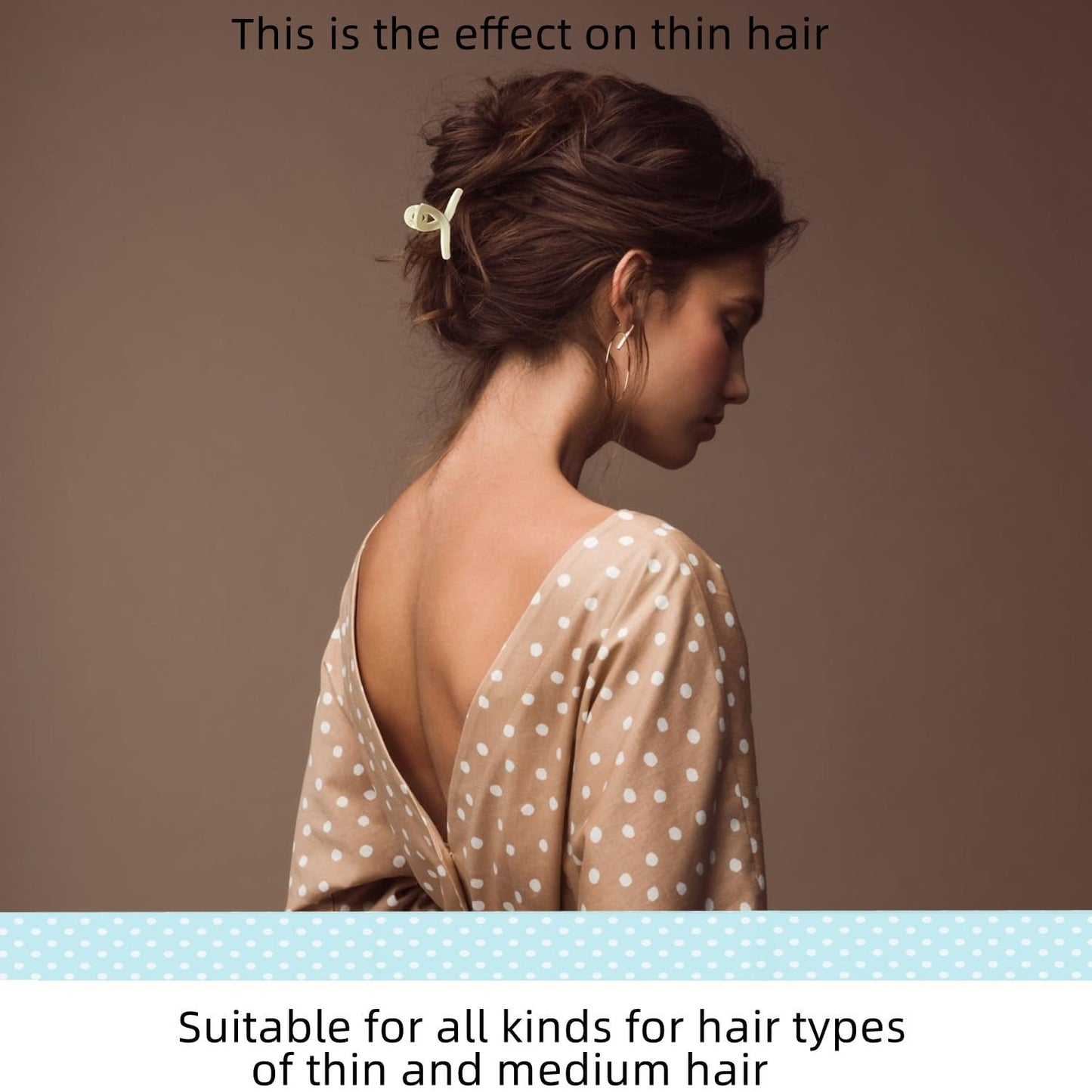 Extra Small Hair Claw Clips Non-Slip Mini Claw Hair for Women and Girls, Strong Hold Banana Jaw Clips for women 8 pcs